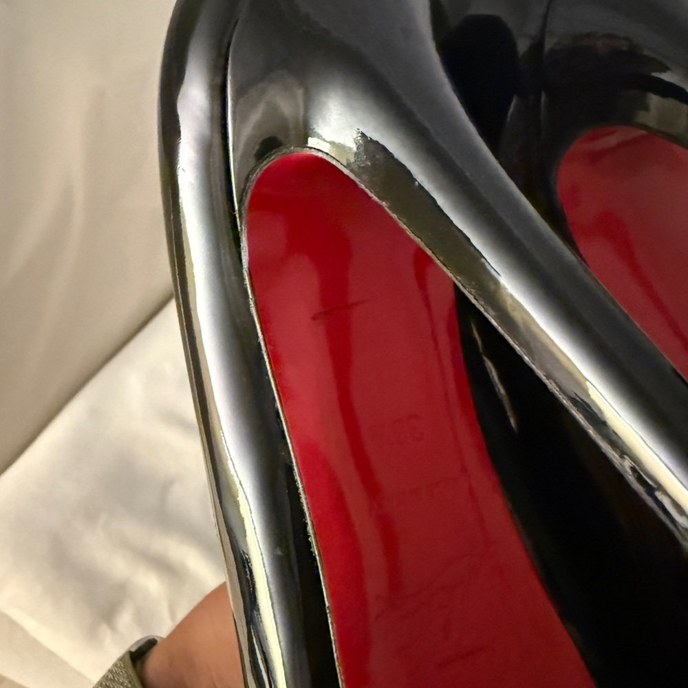 Christian Louboutin Black and Red Heels - Picture 4 of 4